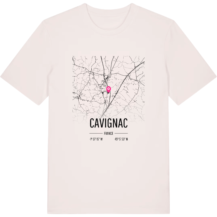 Cavignac karta t-shirt – t-shirt från PinShirt