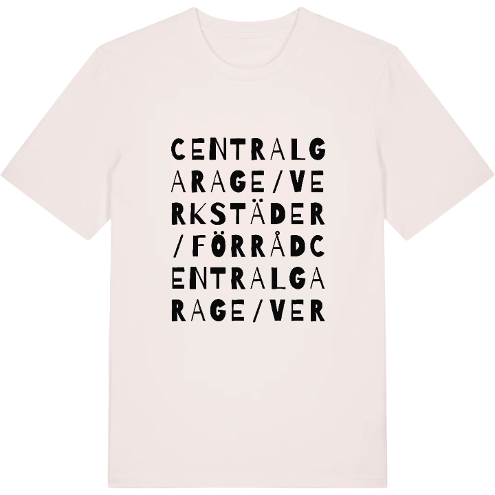 Centralgarage/verkstäder/förråd ordlek t-shirt – t-shirt från PinShirt