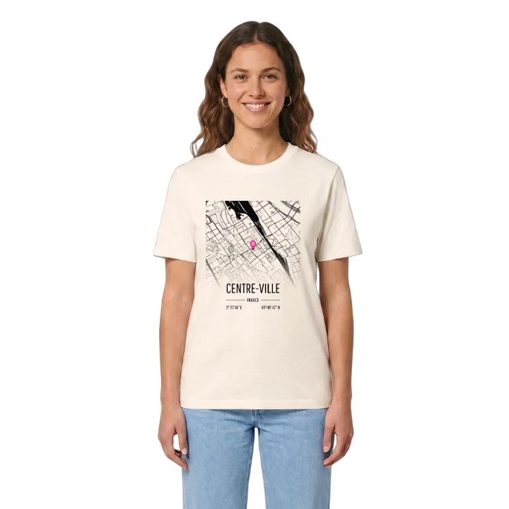 Centre-ville karta t-shirt – t-shirt från PinShirt