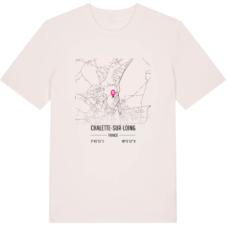 Chalette-sur-Loing karta t-shirt – t-shirt från PinShirt