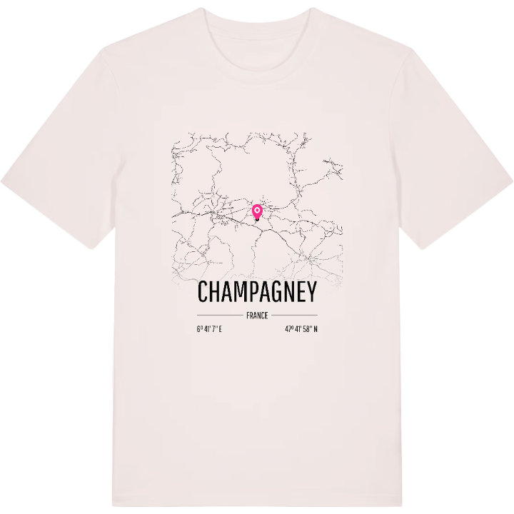 Champagney karta t-shirt – t-shirt från PinShirt