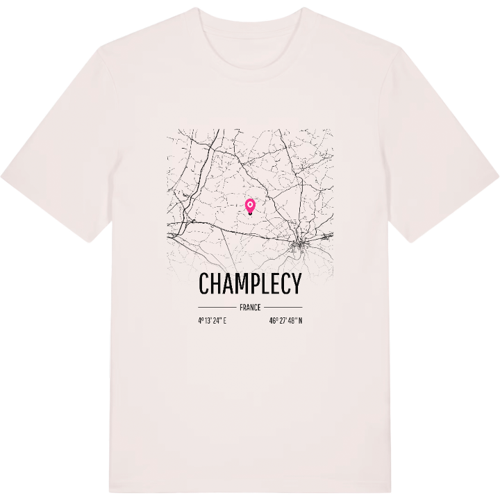 Champlecy karta t-shirt – t-shirt från PinShirt