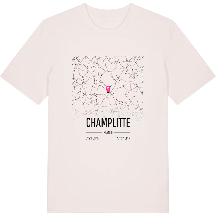 Champlitte karta t-shirt – t-shirt från PinShirt