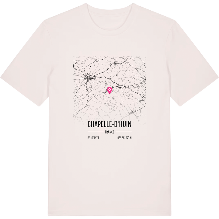 Chapelle-d'Huin karta t-shirt – t-shirt från PinShirt