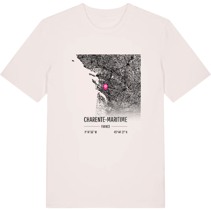 Charente-Maritime karta t-shirt – t-shirt från PinShirt