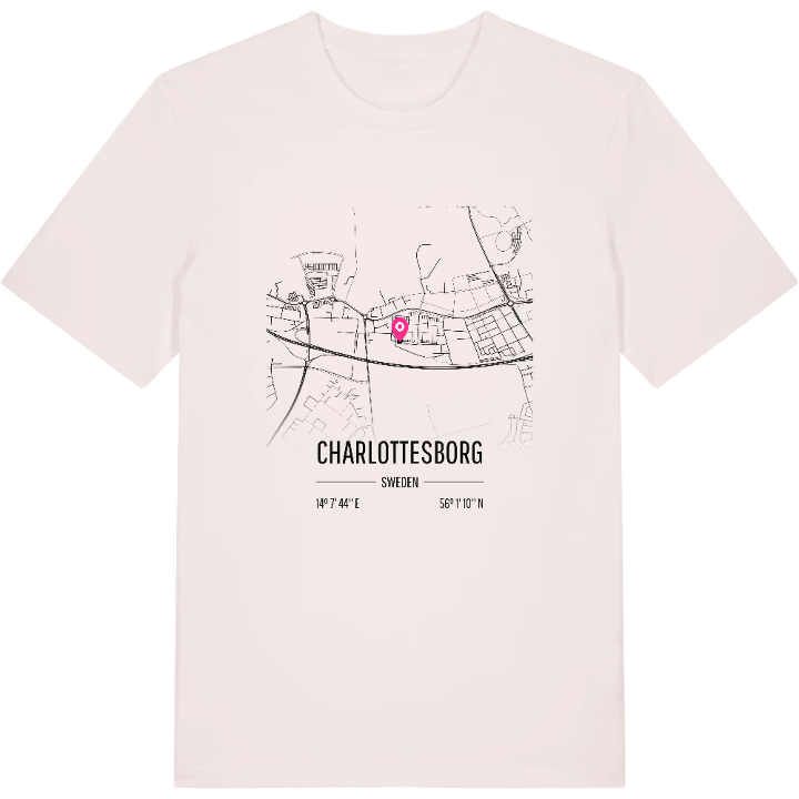 Charlottesborg karta t-shirt – t-shirt från PinShirt