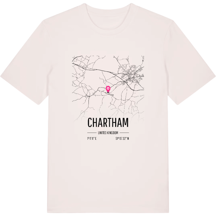 Chartham karta t-shirt – t-shirt från PinShirt