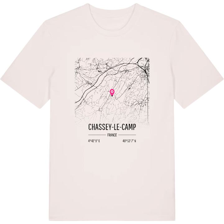 Chassey-le-Camp karta t-shirt – t-shirt från PinShirt