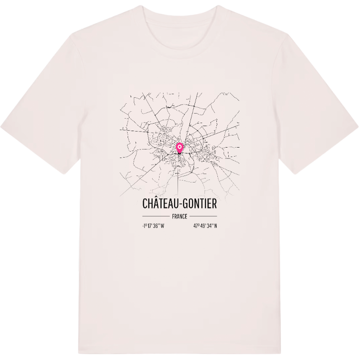 Château-Gontier karta t-shirt – t-shirt från PinShirt