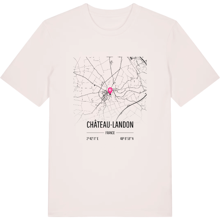 Château-Landon karta t-shirt – t-shirt från PinShirt