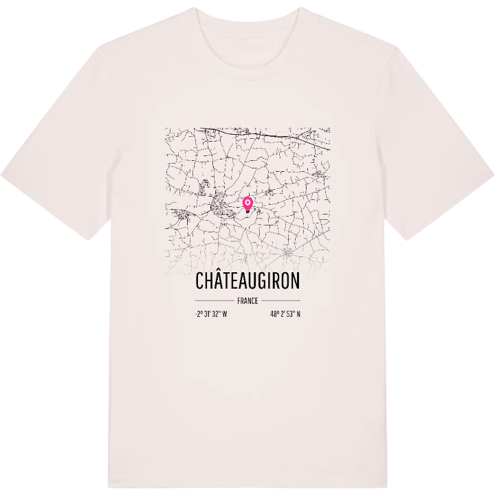 Châteaugiron karta t-shirt – t-shirt från PinShirt