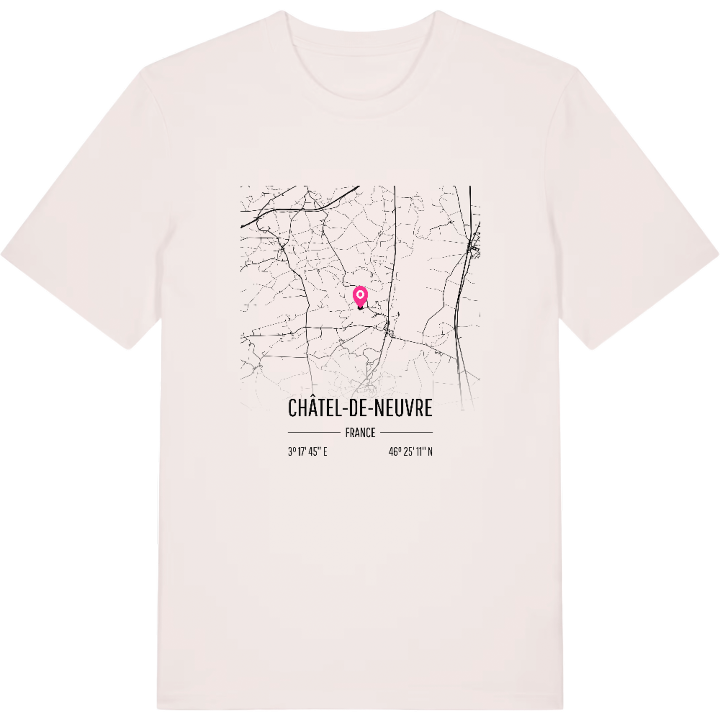 Châtel-de-Neuvre karta t-shirt – t-shirt från PinShirt