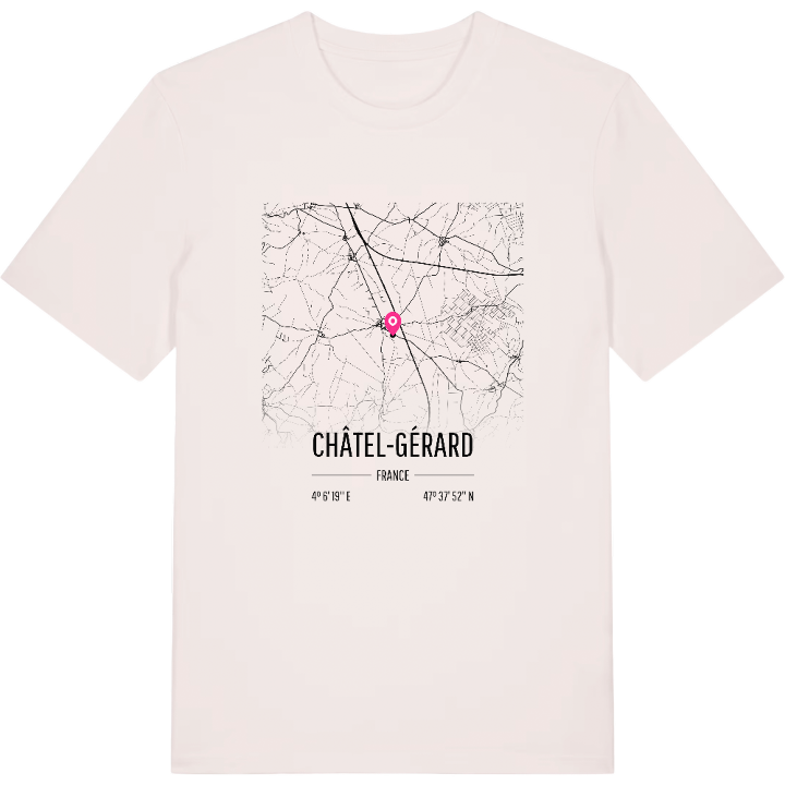 Châtel-Gérard karta t-shirt – t-shirt från PinShirt