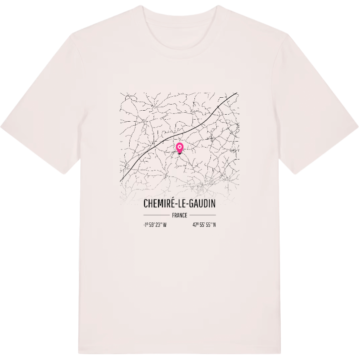 Chemiré-le-Gaudin karta t-shirt – t-shirt från PinShirt