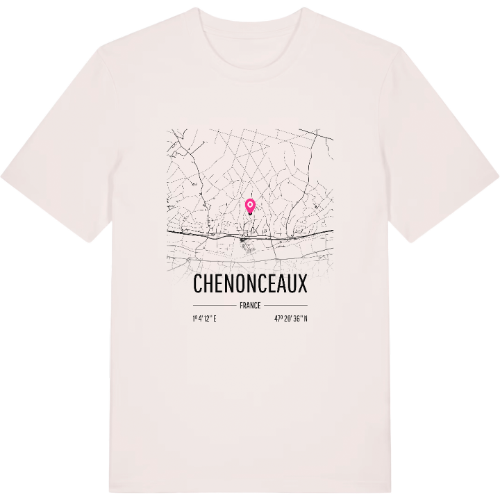 Chenonceaux karta t-shirt – t-shirt från PinShirt