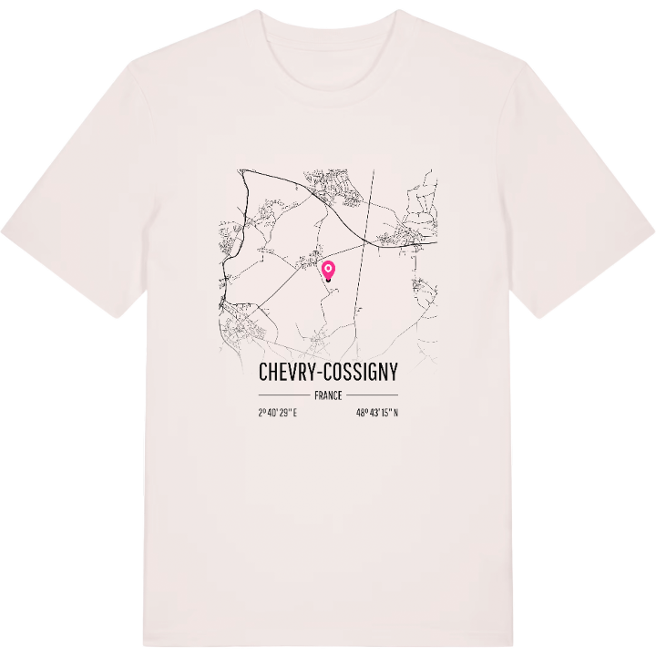 Chevry-Cossigny karta t-shirt – t-shirt från PinShirt