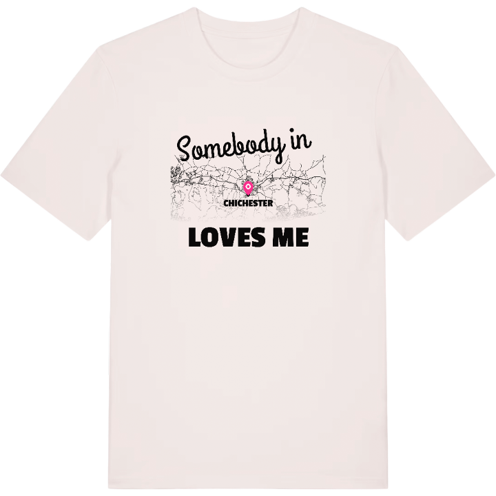 Någon i Chichester älskar mig t-shirt – t-shirt från PinShirt