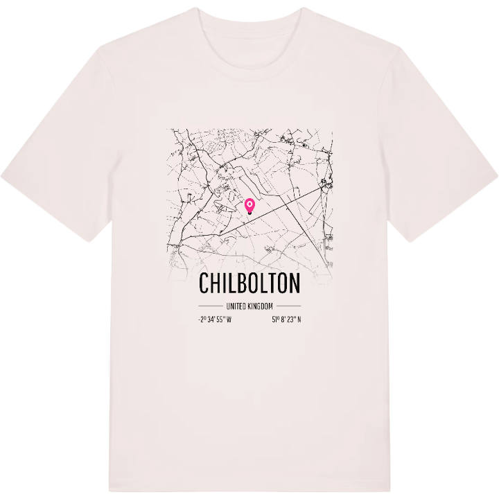 Chilbolton karta t-shirt – t-shirt från PinShirt