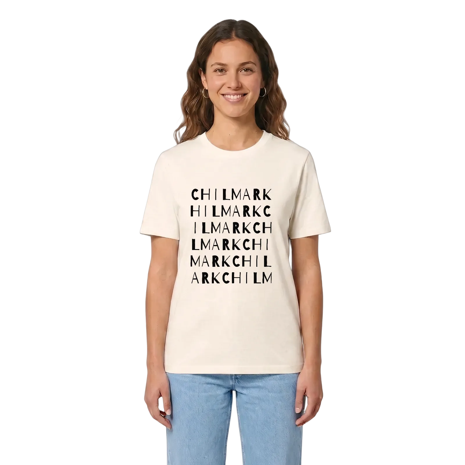 Chilmark ordlek t-shirt – Vintage White, i miljö