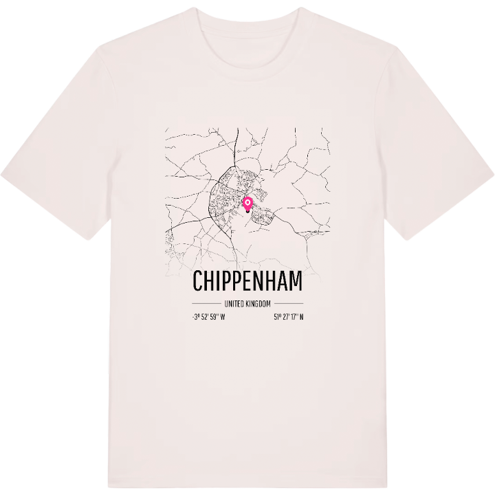Chippenham karta t-shirt – t-shirt från PinShirt