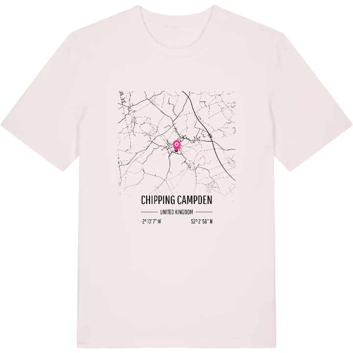 Chipping Campden karta t-shirt – t-shirt från PinShirt