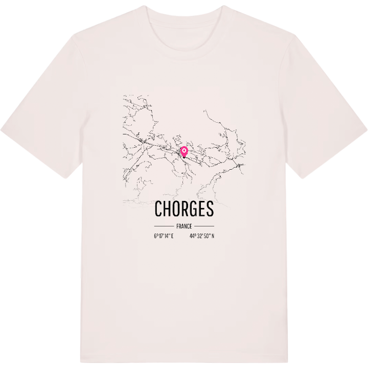 Chorges karta t-shirt – t-shirt från PinShirt