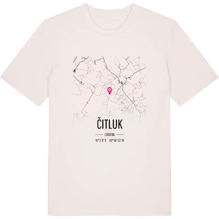 Čitluk karta t-shirt – t-shirt från PinShirt