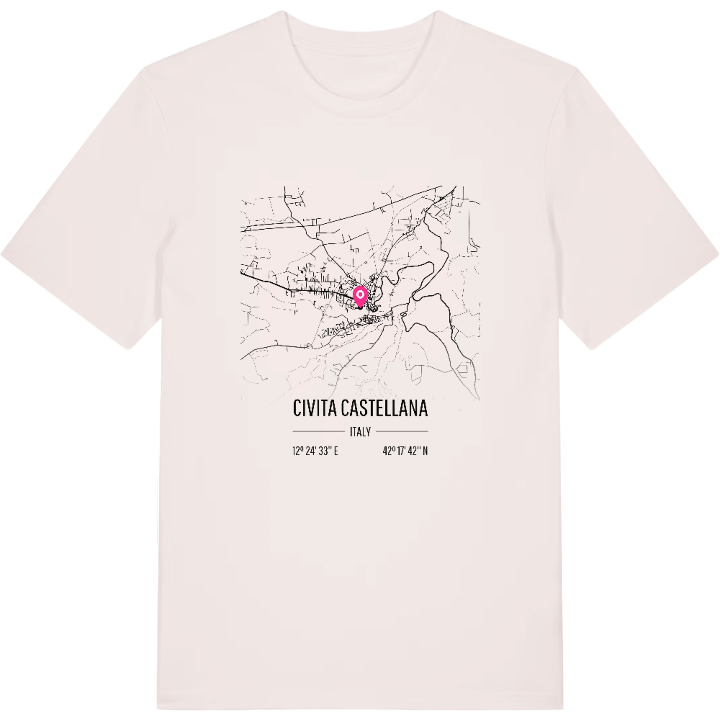 Civita Castellana karta t-shirt – t-shirt från PinShirt