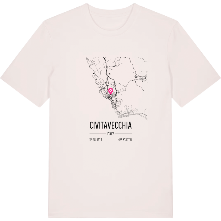 Civitavecchia karta t-shirt – t-shirt från PinShirt