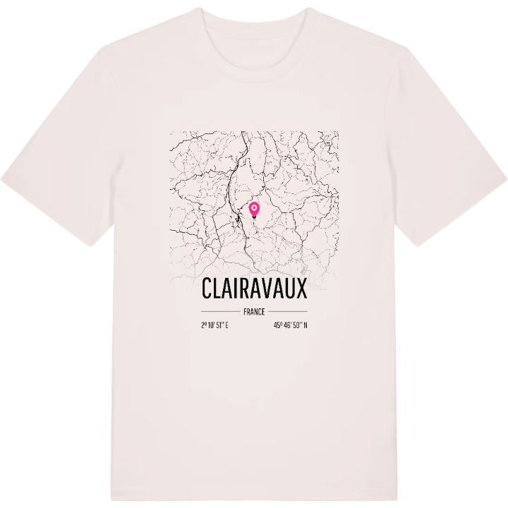 Clairavaux karta t-shirt – t-shirt från PinShirt