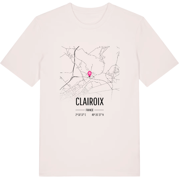 Clairoix karta t-shirt – t-shirt från PinShirt