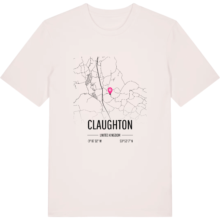Claughton karta t-shirt – t-shirt från PinShirt