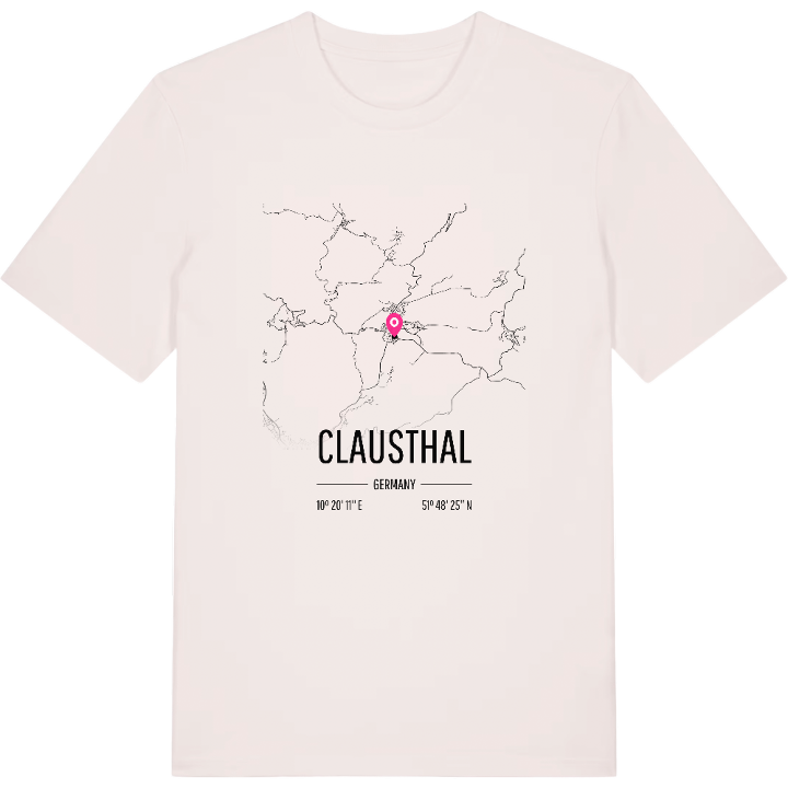 Clausthal karta t-shirt – t-shirt från PinShirt