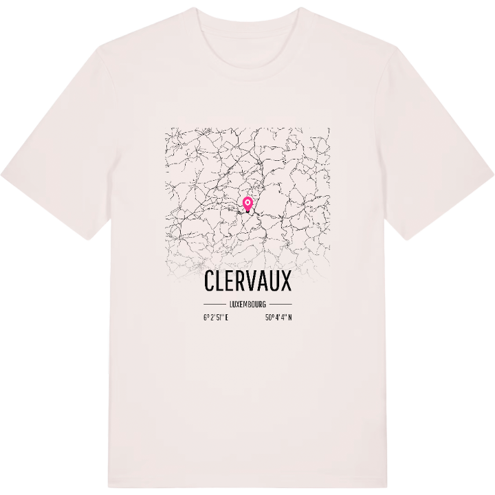 Clervaux karta t-shirt – t-shirt från PinShirt