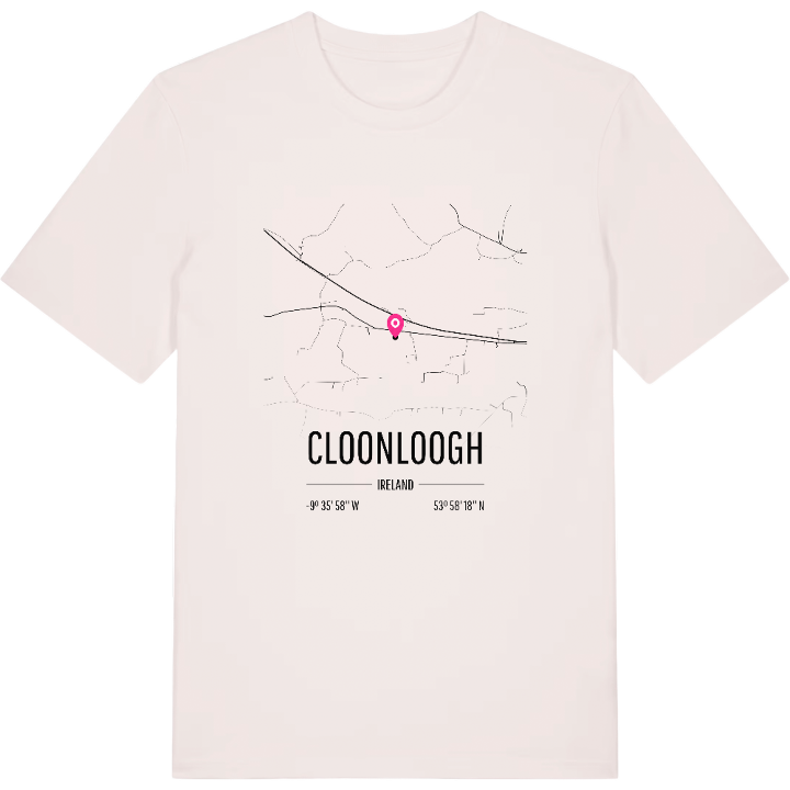 Cloonloogh karta t-shirt – t-shirt från PinShirt