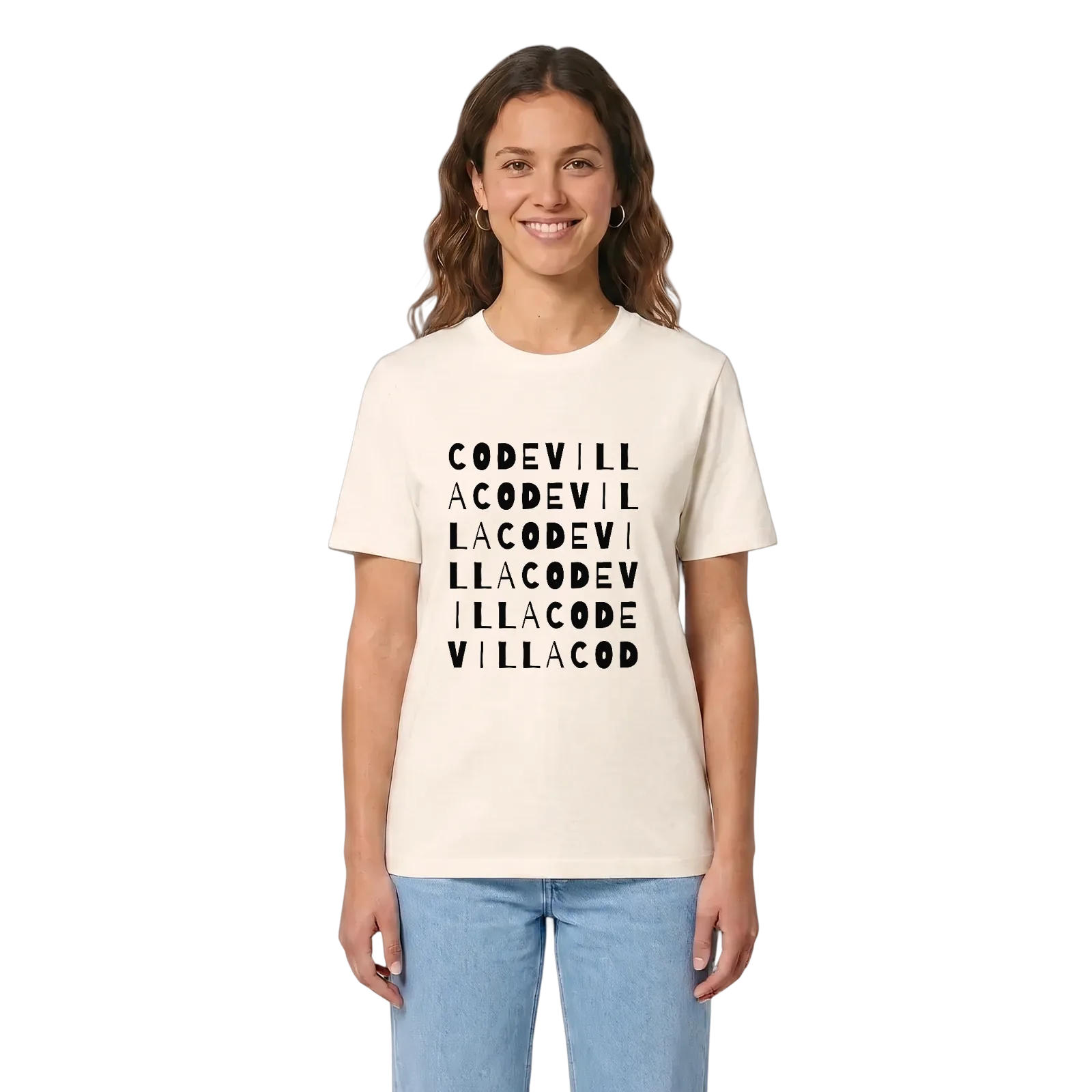 Codevilla ordlek t-shirt – Vintage White, i miljö