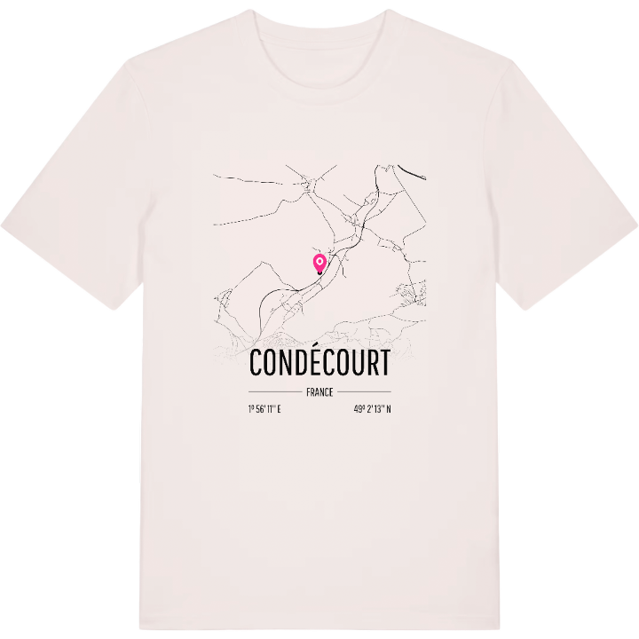 Condécourt karta t-shirt – t-shirt från PinShirt