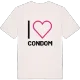 Jag älskar Condom t-shirt stort tryck