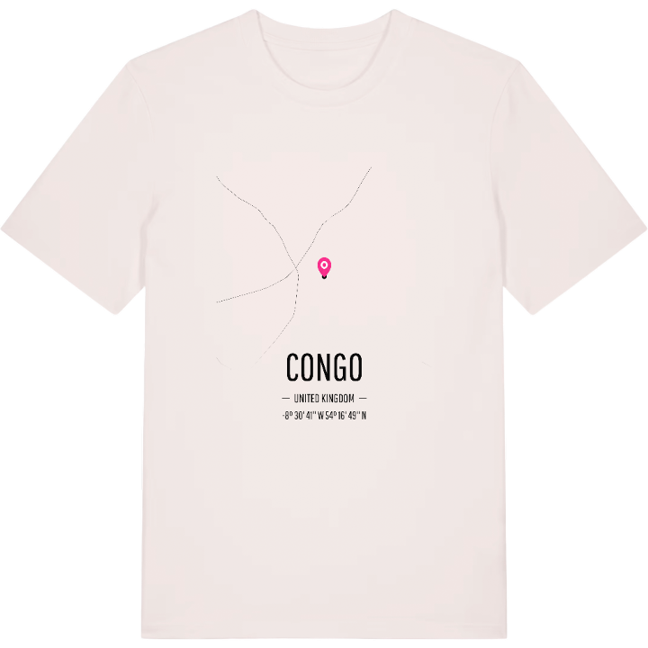 Congo karta t-shirt – t-shirt från PinShirt