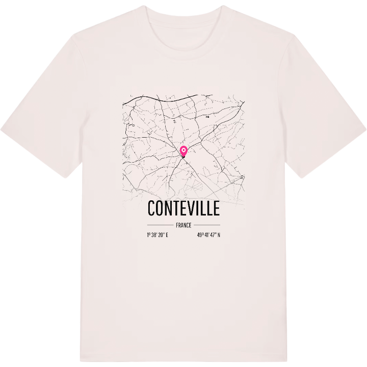 Conteville karta t-shirt – t-shirt från PinShirt
