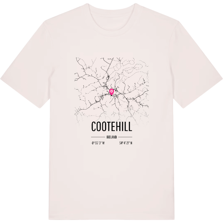 Cootehill karta t-shirt – t-shirt från PinShirt