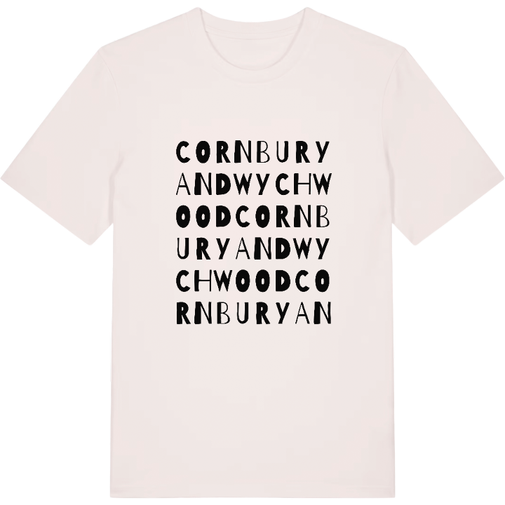 Cornbury and Wychwood ordlek t-shirt – t-shirt från PinShirt
