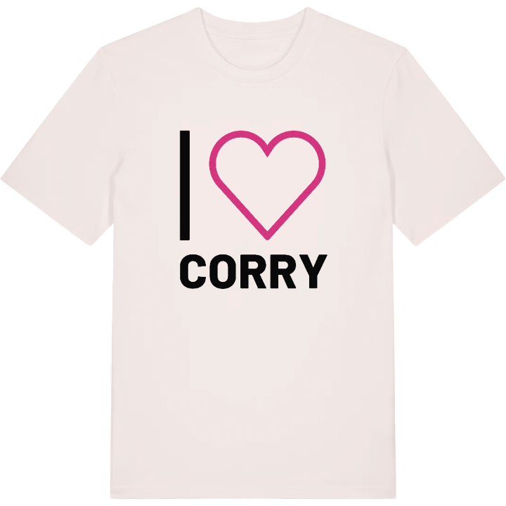 Jag älskar Corry t-shirt stort tryck – t-shirt från PinShirt