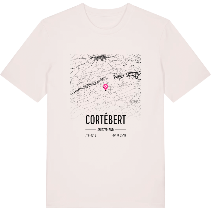 Cortébert karta t-shirt – t-shirt från PinShirt