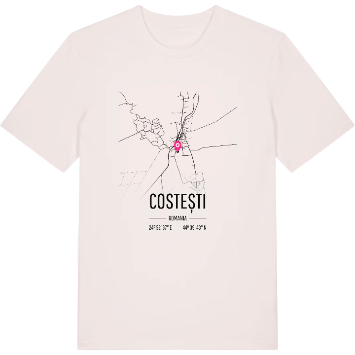 Costești karta t-shirt – t-shirt från PinShirt