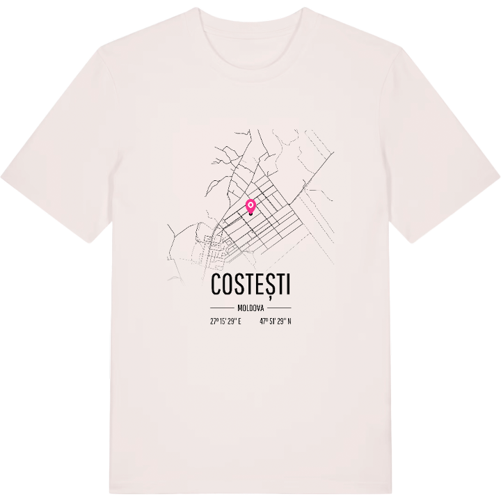 Costești karta t-shirt – t-shirt från PinShirt