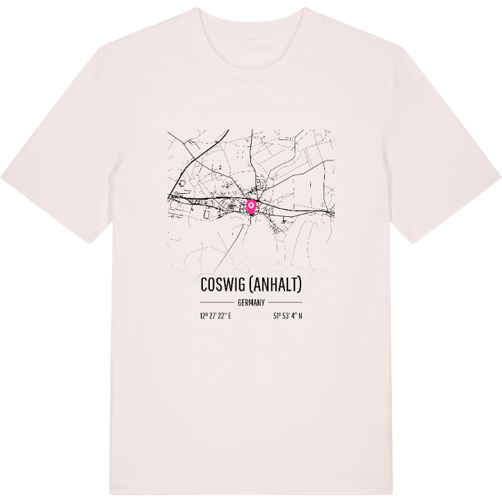 Coswig (Anhalt) karta t-shirt – t-shirt från PinShirt