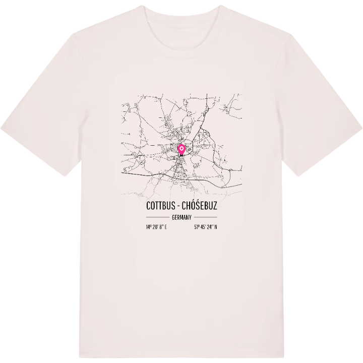 Cottbus - Chóśebuz karta t-shirt – t-shirt från PinShirt