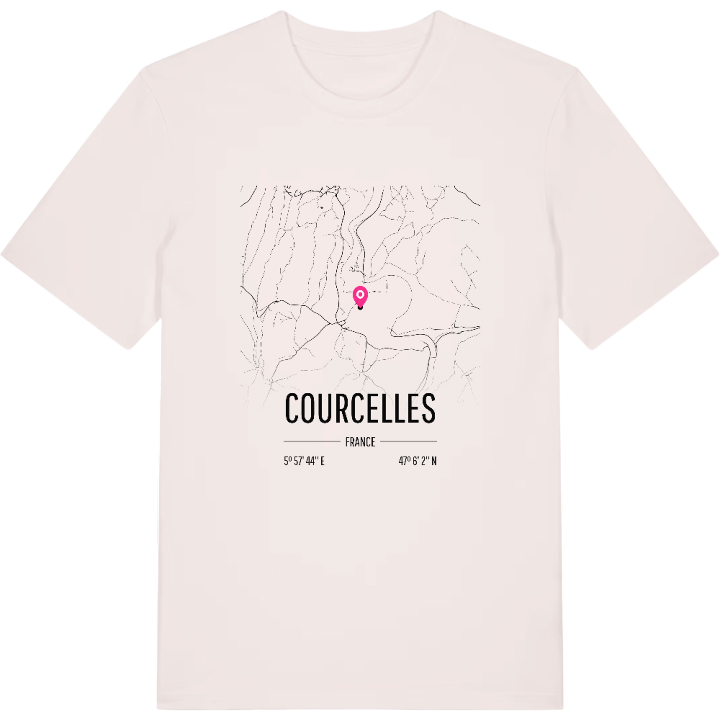 Courcelles karta t-shirt – t-shirt från PinShirt