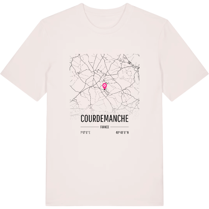 Courdemanche karta t-shirt – t-shirt från PinShirt